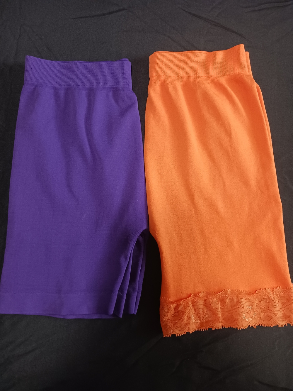 Women’s Comfort Stretch Purple and Orange Boxer Shorts 2 Pair Sz Small EUC